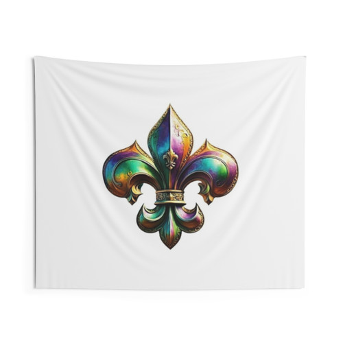 Fleur De Lis Design Woven Tapestry