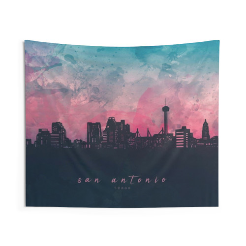 San Antonio Skyline Tapestry