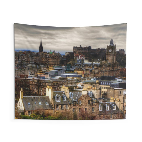 Grey Skies over Edinburgh Old Town Tapestry