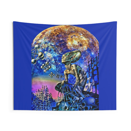 Vintage Sci-Fi Tapestry featuring Space, Time, and Nathaniel