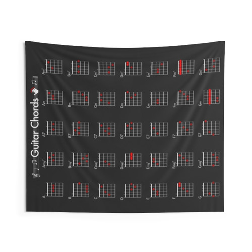 Guitar Chords Tapestry Wall Art