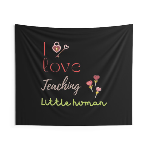 Educational teacher tapestry featuring a vibrant and colorful design