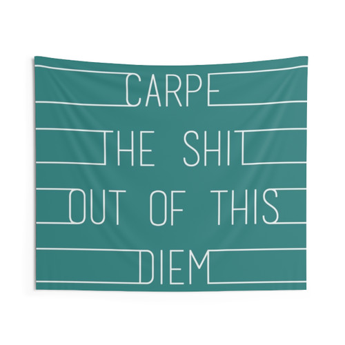 Carpe Diem Jade Tapestry - Motivational Wall Art