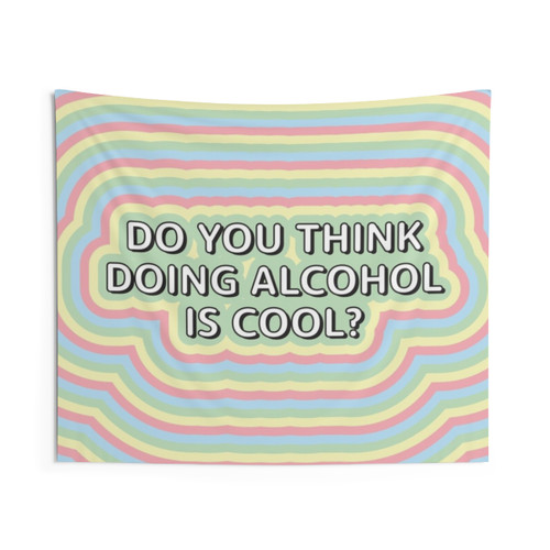 Retro College Drinking Tapestry