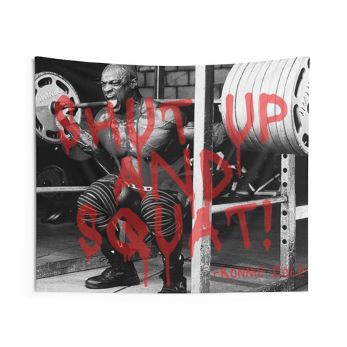 Ronnie Coleman Shut Up and Squat Bodybuilding Tapestry