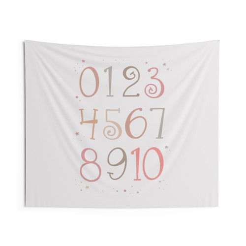 Educational numbers tapestry for kids learning