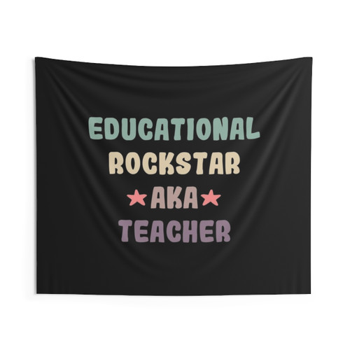 Educational Rockstar Teacher Tapestry