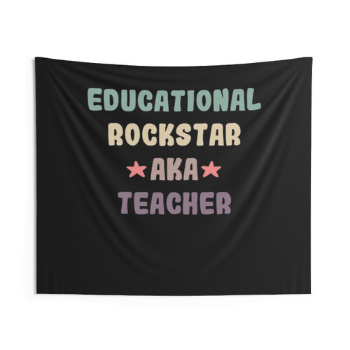 Educational Rockstar Teacher Tapestry