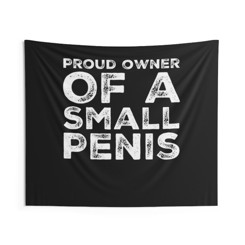 Funny small penis gag gift tapestry