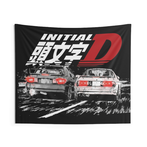 Initial D Anime Mountain Drift Racing Tapestry