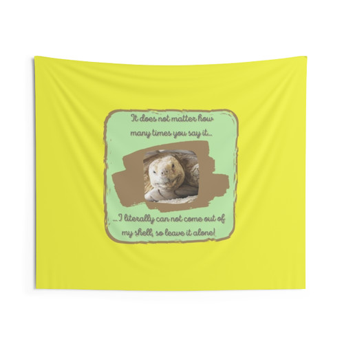 Annoyed Turtle Design Tapestry Wall Hanging
