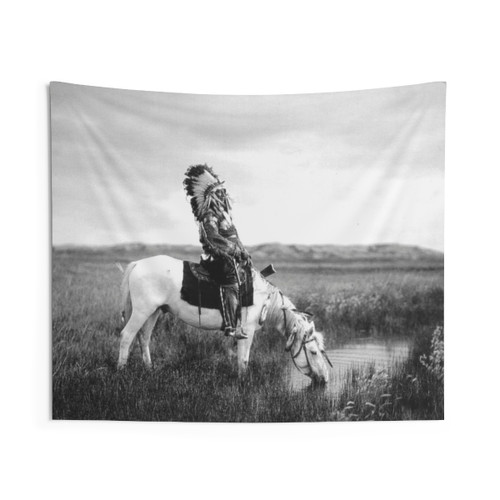 North American Indian Warrior Tapestry