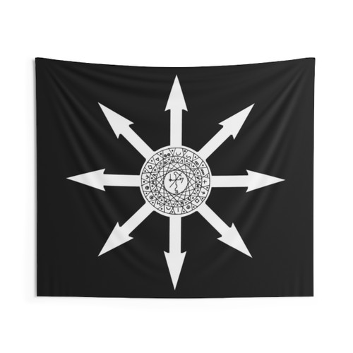 8-Pointed Chaos Star Tapestry - Occult Symbol Wall Art