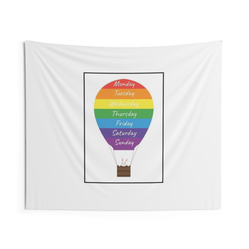 Educational Kids Tapestry with Days of the Week