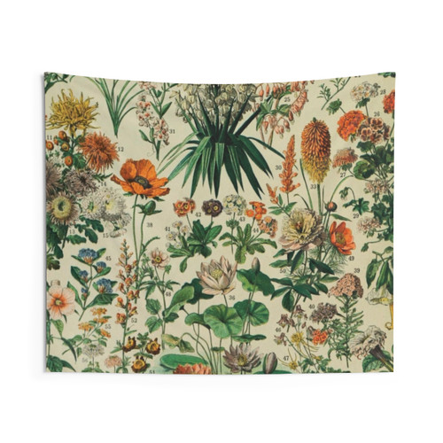 Adolphe Millot Vintage Floral Tapestry