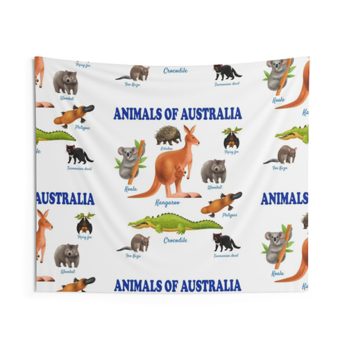 Educational Australian Animals Tapestry