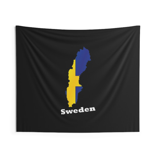 Colorful world map tapestry featuring country flags