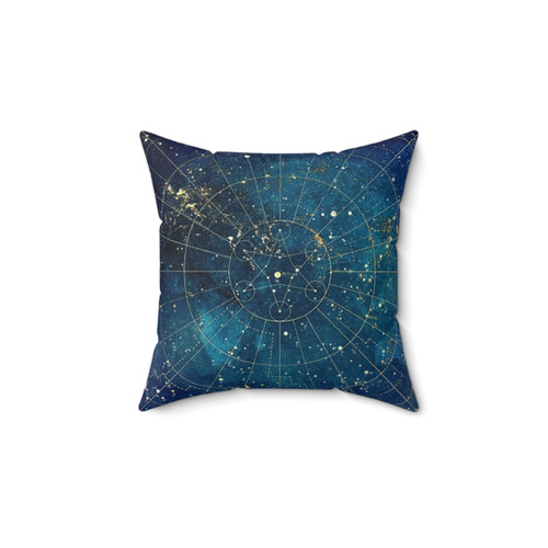 Star Map City Lights Decorative Pillow