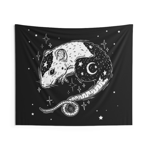 Witch's Companion Tapestry featuring a Rat Familiar
