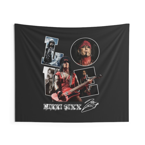 Motley Crue Nikki Sixx Signature Tapestry