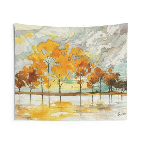 Autumn Treescape Tapestry Wall Hanging