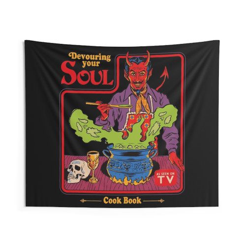 Retro Horror Tapestry - Devouring Your Soul