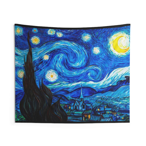 Starry Night Tapestry by Famous Artist Vincent Van Gogh