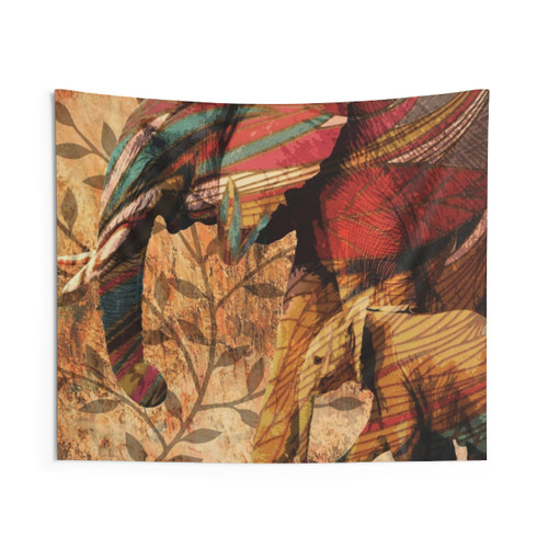 African Elephant Design Tapestry