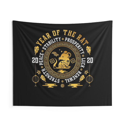 Chinese New Year 2020 Rat Zodiac Tapestry