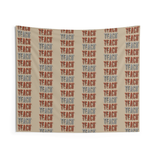 Educational Teacher Tapestry with Inspiring Quote