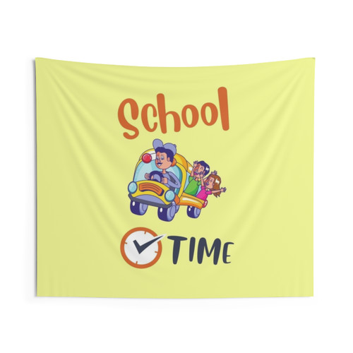 School Bus Tapestry for Classroom and Home Decor