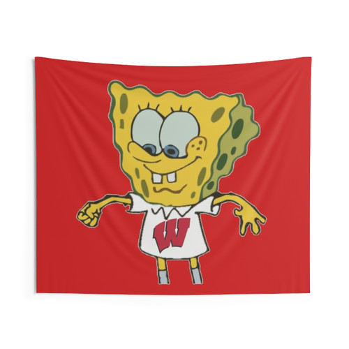 SpongeBob Wisconsin College Tapestry
