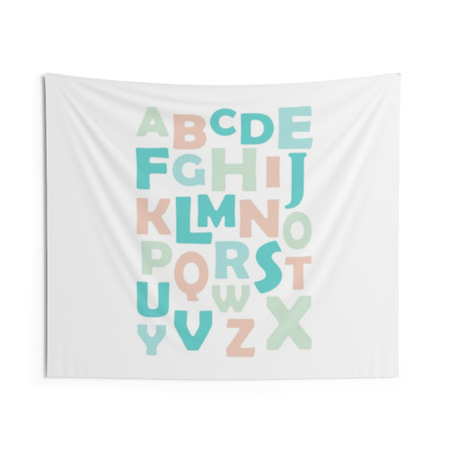 Alphabet A-Z Multicolored Educational Tapestry