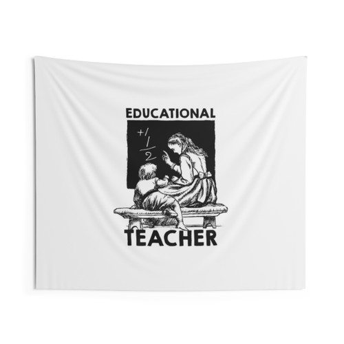 Vintage Educational Teacher Tapestry