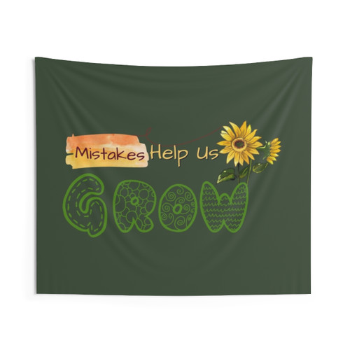 Mistakes Help Us Grow Motivational Tapestry