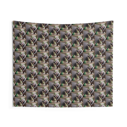 Educational Cartoon Animal School Tapestry