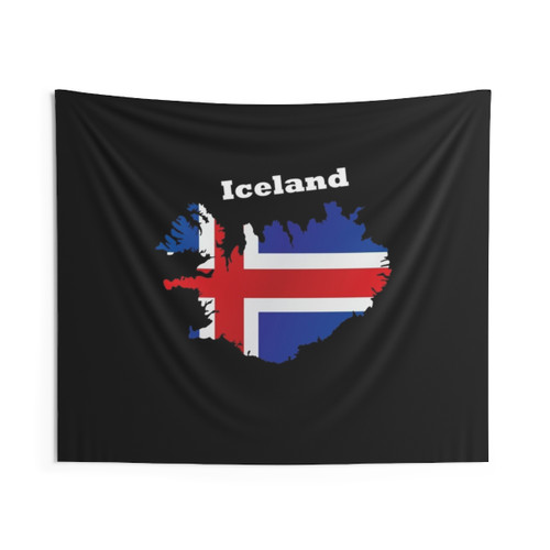 Educational world map tapestry with country flags