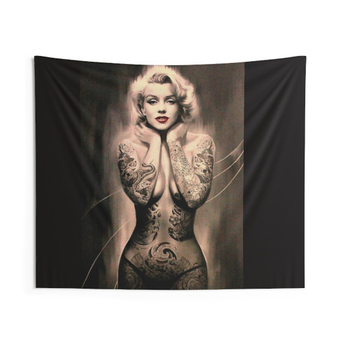 Marilyn Monroe Tattooed Lady Print Tapestry