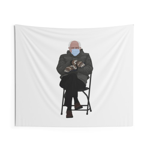Bernie Sanders Mittens Tapestry Wall Hanging