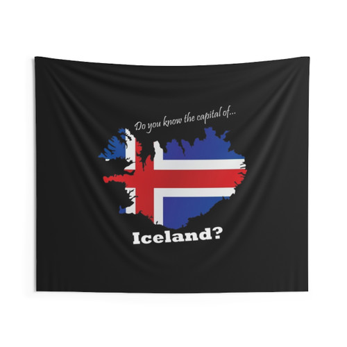 Iceland Country Map Tapestry - Educational Travel Gift