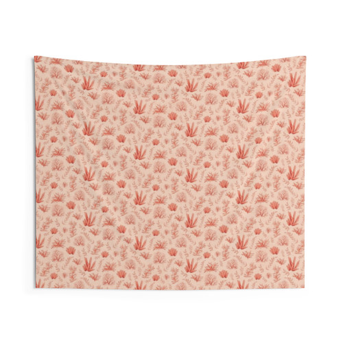 Coral Underwater Tapestry with Watercolor Pattern