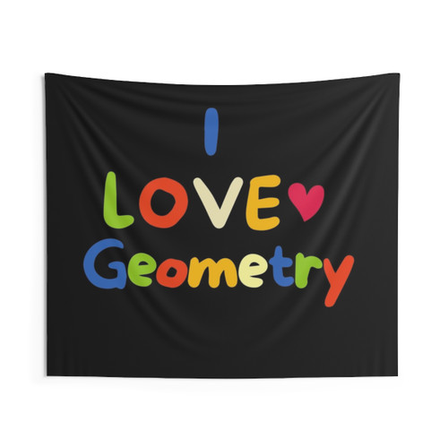 Educational Geometry Tapestry - I Love Geometry Design