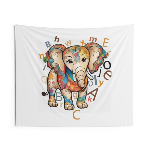 Colorful Animal Alphabet Tapestry for Kids' Educational Decor