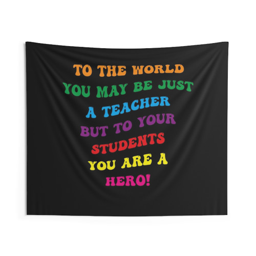 Educational Rockstar Teacher Motivational Tapestry