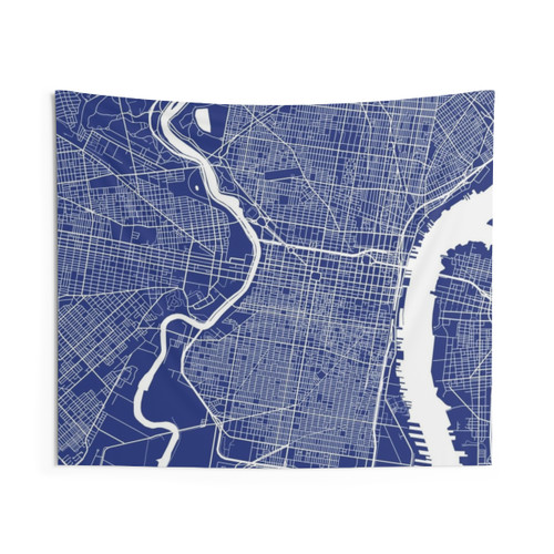 Philadelphia (Blue) Tapestry Wall Art