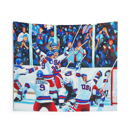 Miracle on Ice Hockey Tapestry