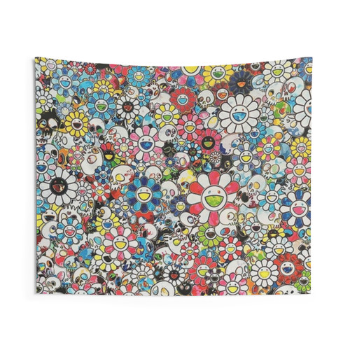 Takashi Murakami Skull Tapestry