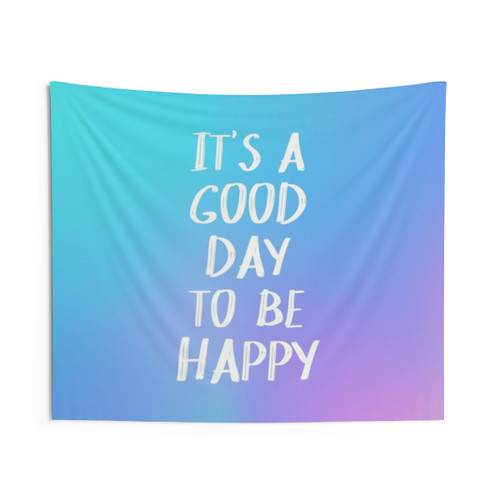 Holographic Happy Vibes Tapestry
