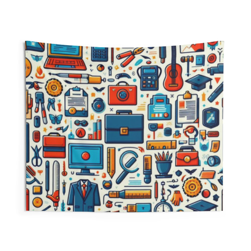 Professions Themed Tapestry Wall Hanging