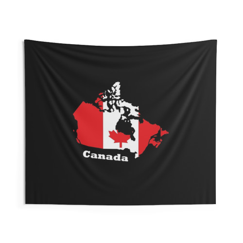 Map tapestry with country flags